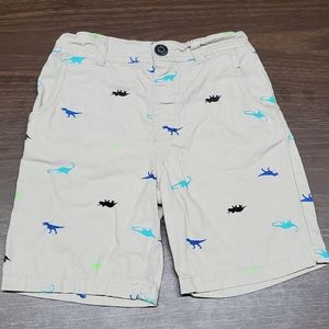 Khaki dinosaur shorts
